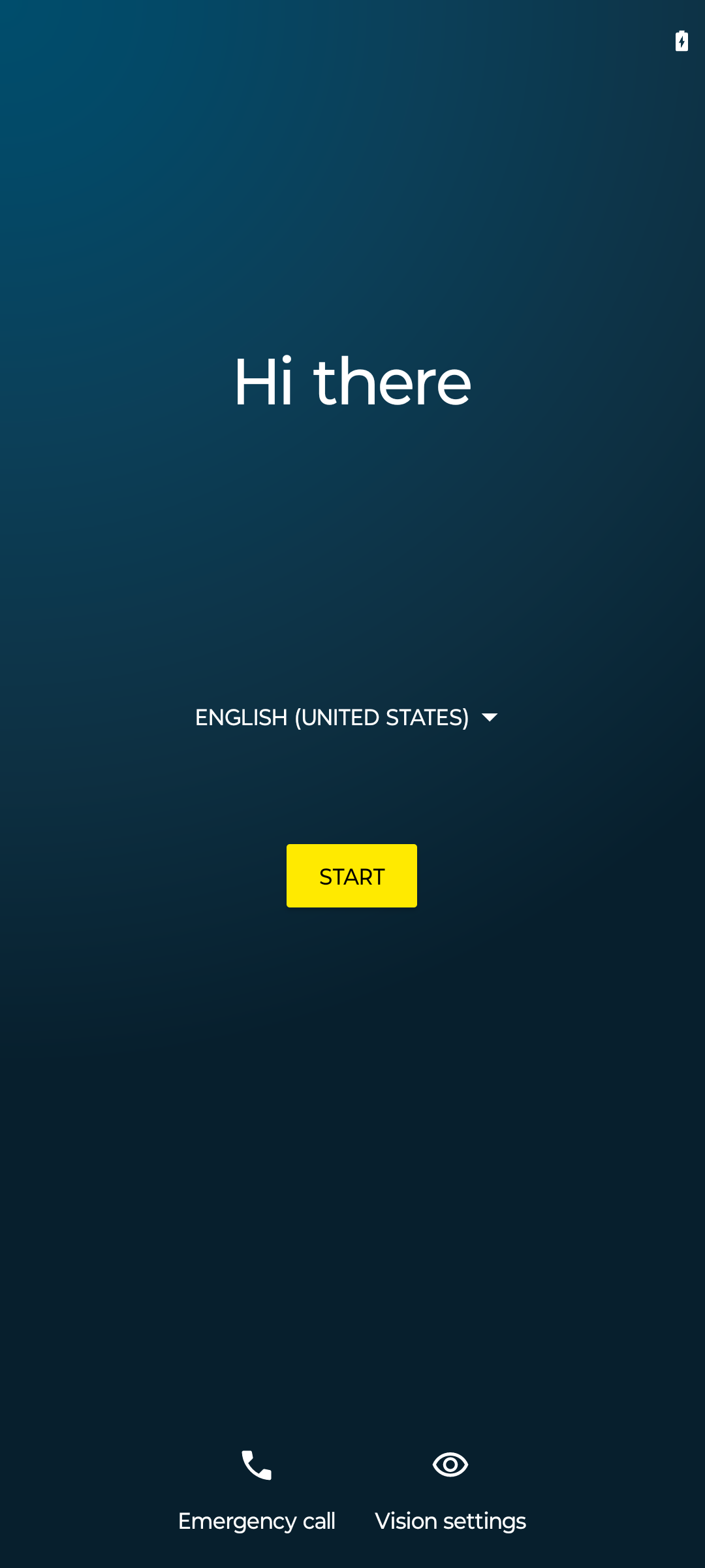 Motorola Welcome screen