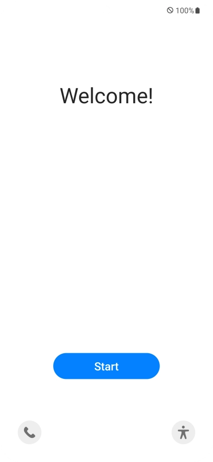 Samsung Welcome screen